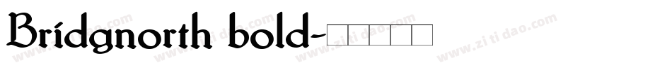 Bridgnorth bold字体转换